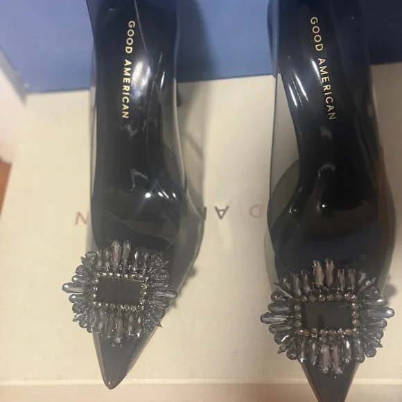 Good American Black Patent Leather Heels - Picture 4 of 4